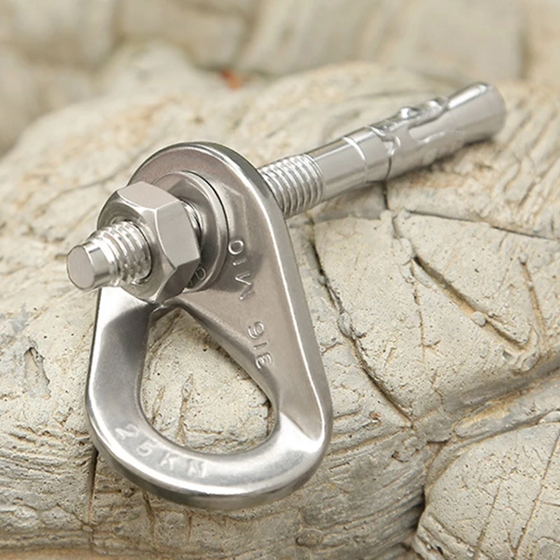 25KN Stainless Steel M10 Climbing Nail Anchor Hammock Special Climbing Point Hanging Piece Pivot Expansion Nail