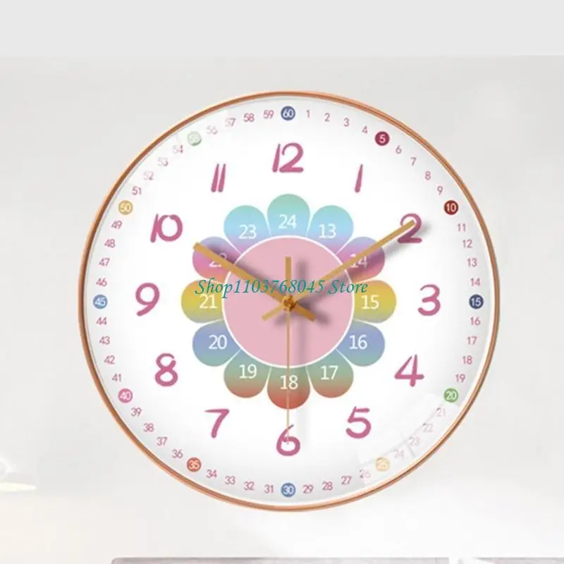 R53F 8 Zoll Kinder Cartoon Wanduhr Sagen Zeit Lehre Uhr Frühen Bildung Werkzeug Mit Ruhige Bewegung Für Den Heimgebrauch – Detail 3