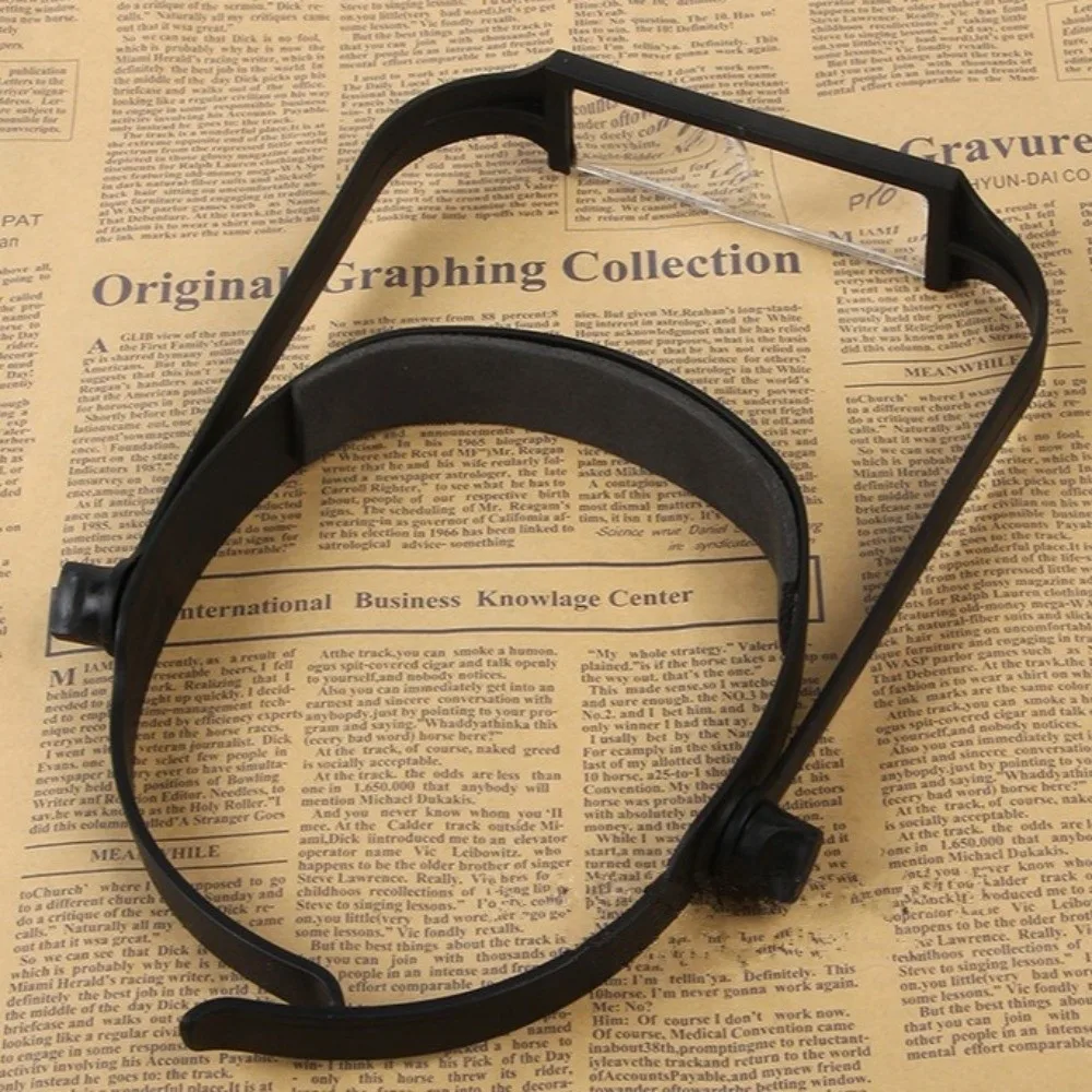 

Lightweight Headband Magnifier Interchangeable Lenses Black Elderly Person Handsfree Magnifier Glass Lens 1.6X 2X 2.5X 3.5X