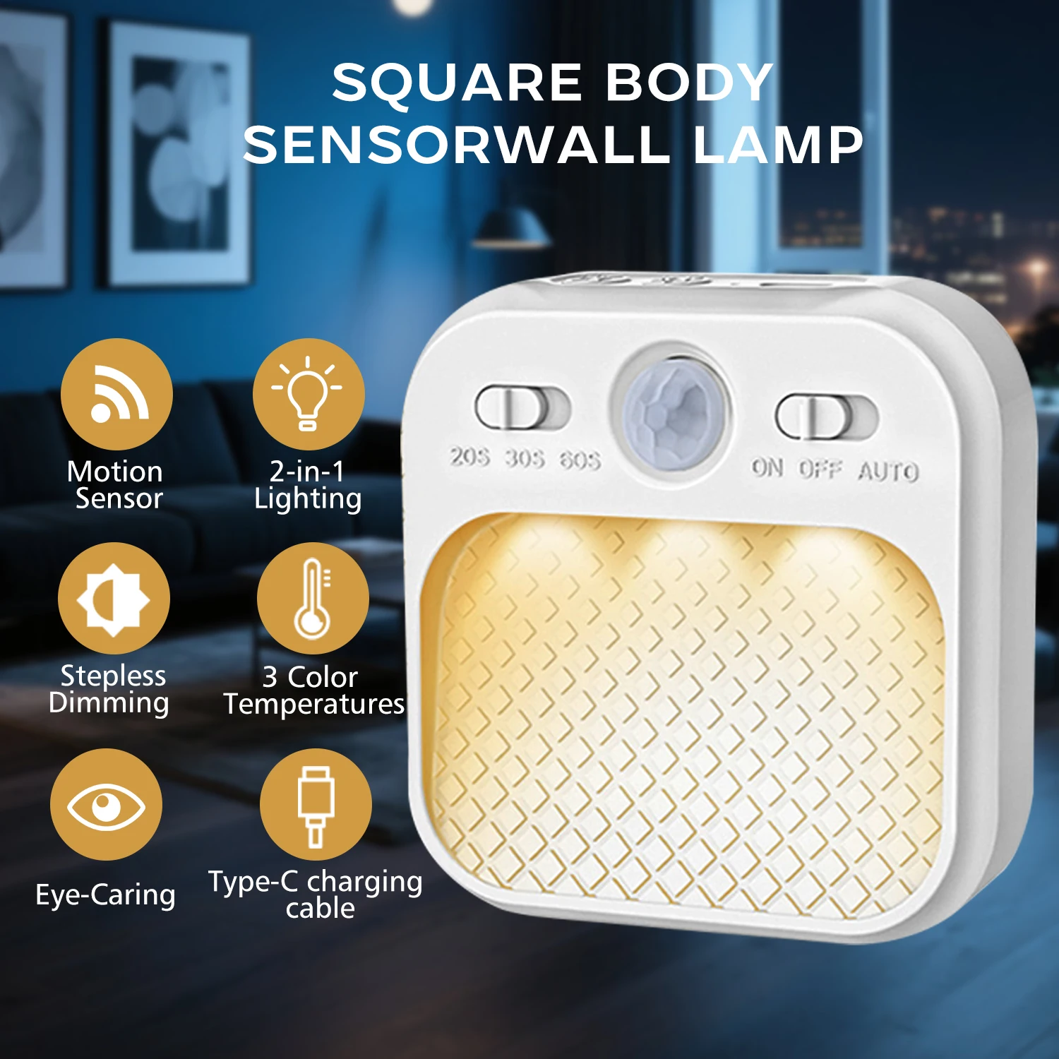 

Светодиодный ночник с датчиком движения, 1-4 шт., перезаряжаемый, для спальни, лестницы, прихожей, кухни, шкафа, гардероба