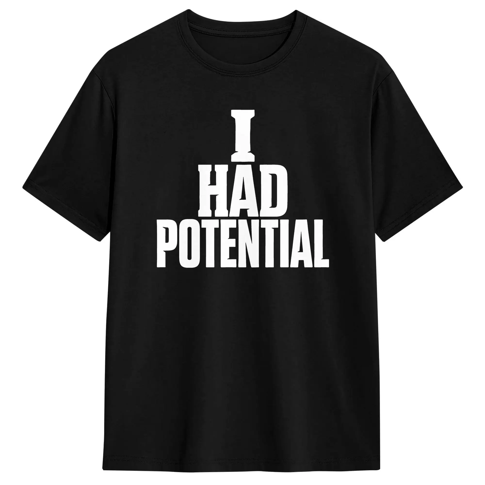 Camiseta masculina e feminina, eu tinha potencial, camiseta hip hop, camiseta de verão, roupas vintage de algodão, plus size 5xl