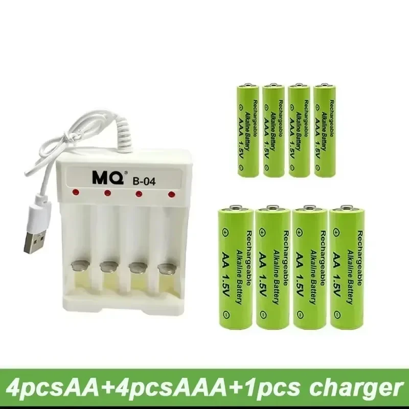 1.5V Rechargeable Battery, AA3800+AAA3000mAh+NEW AA Charger, Alkaline Technology,  for Remote Control, Toys / Computers, Etc