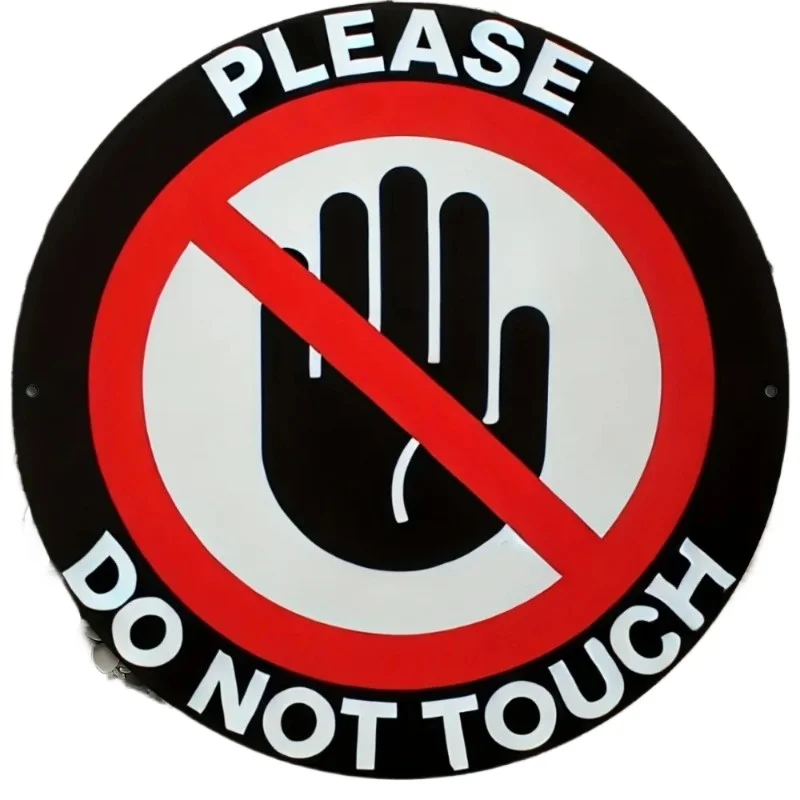 

KK 15CM PVC Waterproof Do Not Touch Warning Sign Stickers Custom Decal For Car Body Bumper