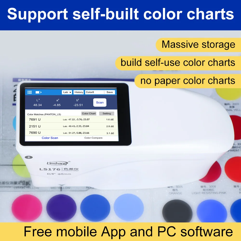 

[2026] Hot Sale Spectrophotometers Spectro Colorimeter LS176 D/8° Whiteness And Yellowness Spectral Reflectance Curves APP Softw
