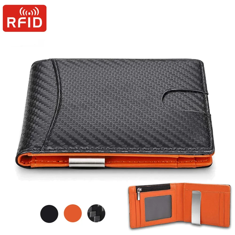 

Rfid углеродное волокно, кошелек для карт, мужские кошельки, сумки для денег, тонкий тонкий мешочек для монет, клатч, кошелек для денег, мужской черный кошелек на выбор