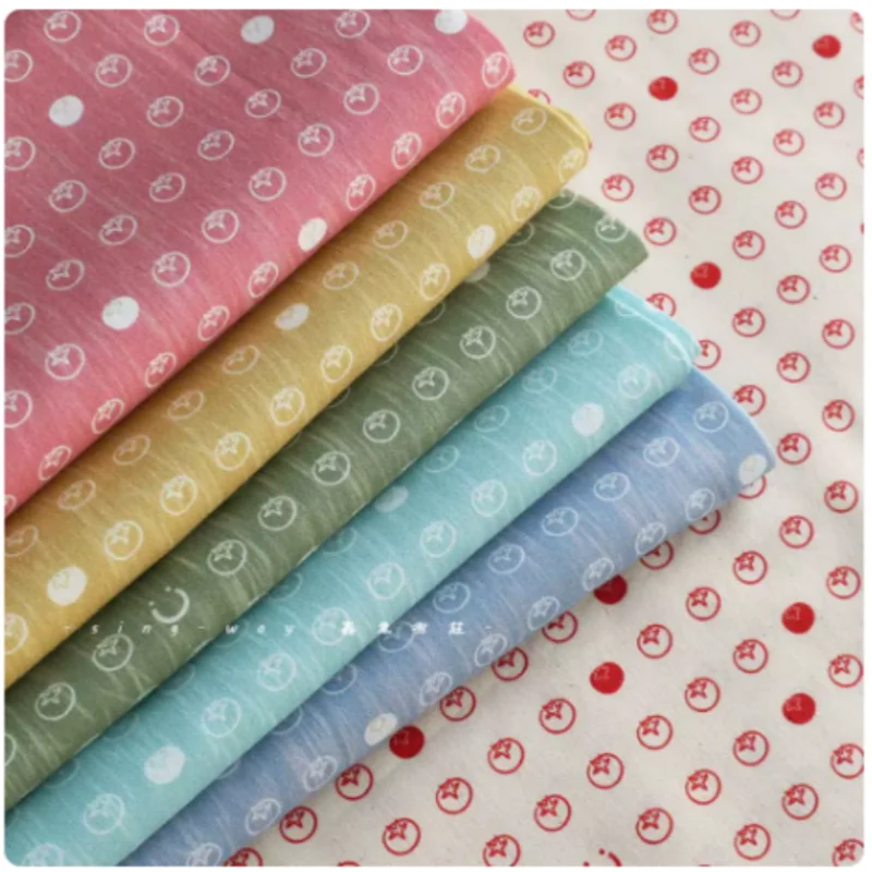 

Thin Cotton Fabric With Cute Fruit Tomatoes Print, Handmade DIY Bag Patchwork Garment Dress Material 100% Cotton CR-269