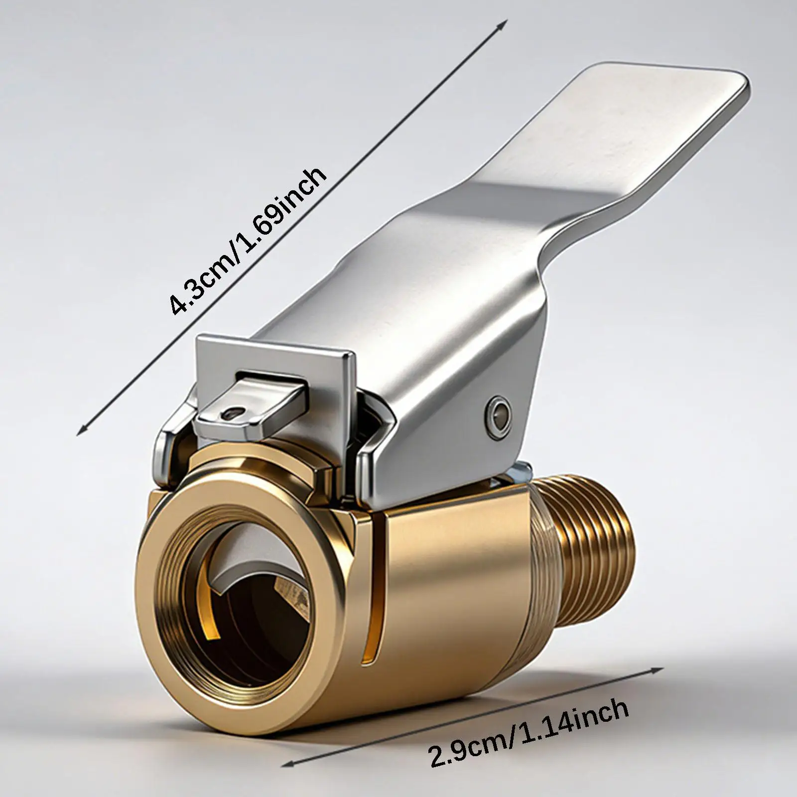 Copper Tire Air Chuck Compact Clip Adapter Tyre Inflator Nozzle for Car Tire Air Pump and Car Compressor Inflation