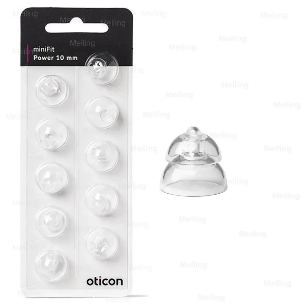 Oticon Hearing aid Pack of 10pcs oction miniFit Power 6mm 8mm 10mm 12mm Ear Tip Double Dome for Oticon Mini RITE Hearing Aids