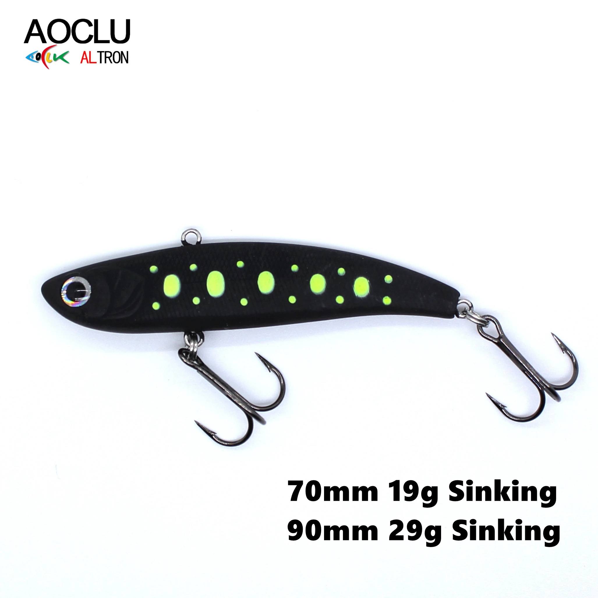 AOCLU Wobbler Super Quality Sinking VIB Vibration 70mm 19g 90mm 29g 21g Hard Bait Fishing Lure Bass Fresh Salt Water VMC Hooks