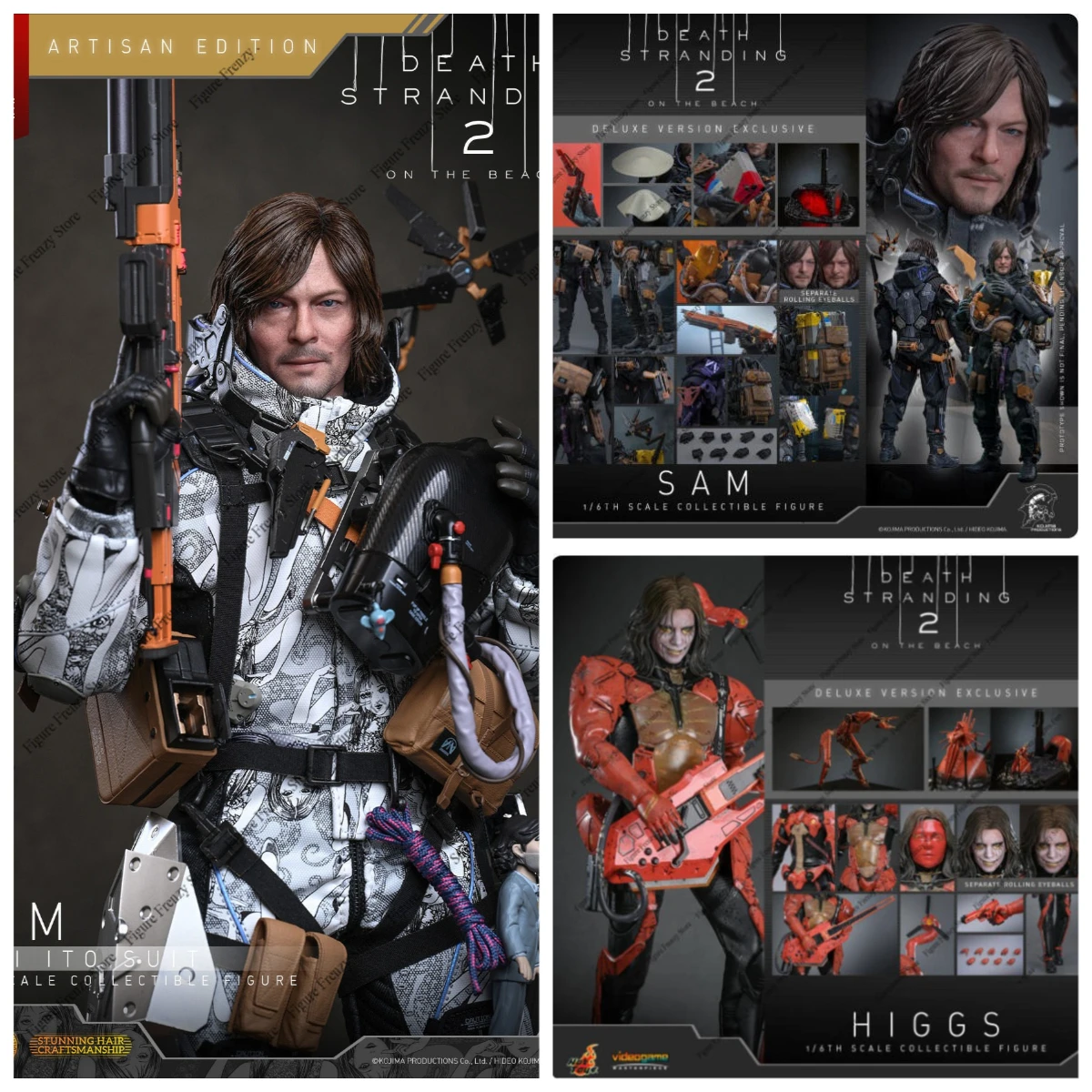 Pre-sale HotToys HT VGM89 VGM90AE Death March 2 Sam Ito Delivery Costume Higgs 1/6 Collectible Figure VGM80 Hair Replacement