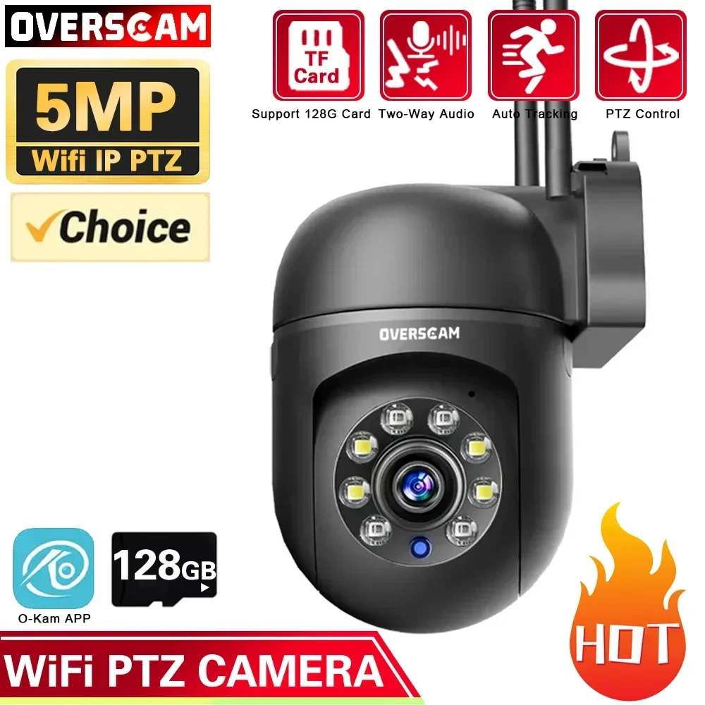 

O-Kam IP Camera 5mp HD Auto Movement Tracking Close-Circuit Wifi 2.4G/5GHZ Dual-Band Wireless Family Security Instant Protection