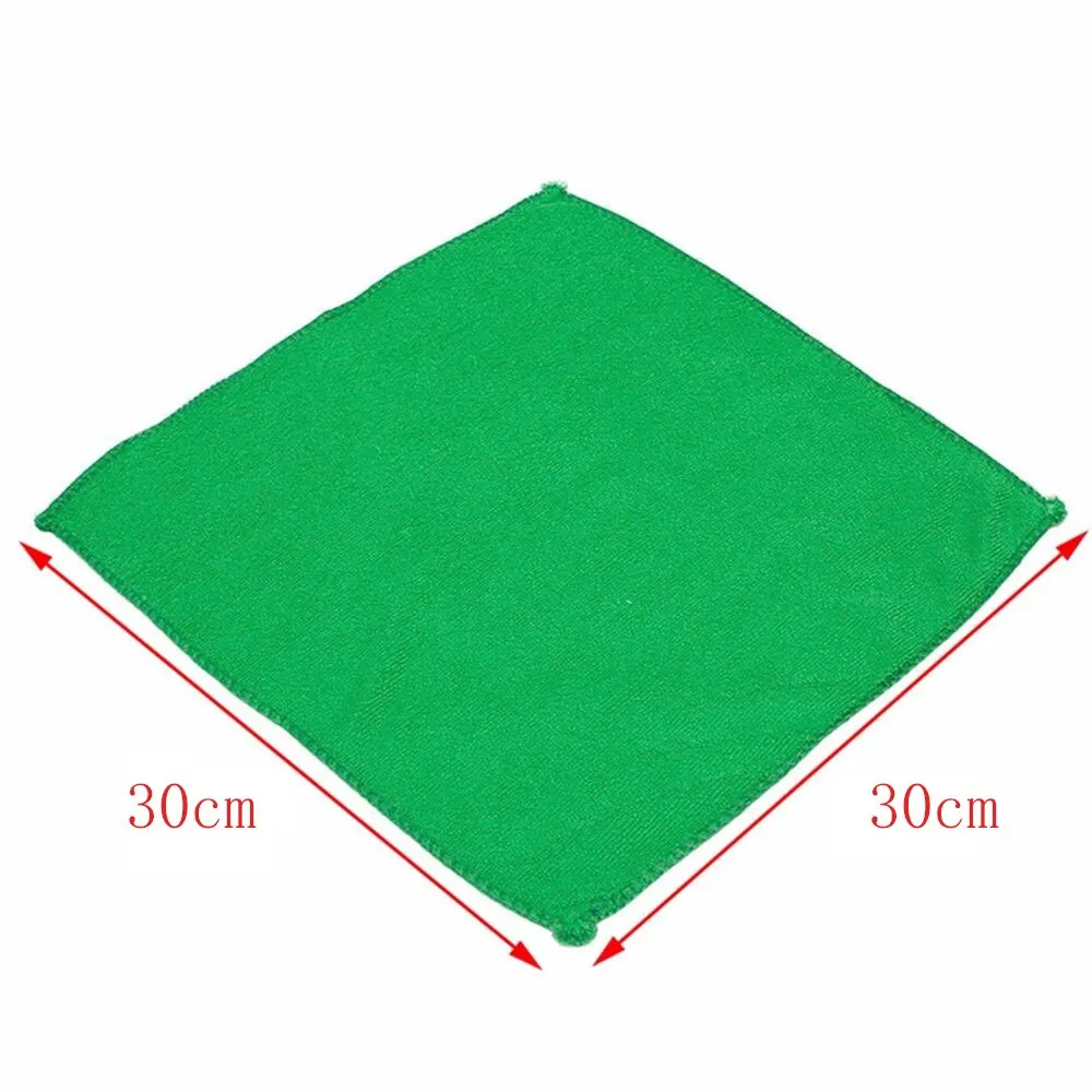 10pcs Green Soft Microfiber Cloths Towels Microfiber Clean Auto Car Detail Wash Duster For Home Kitchen Cleaning Tool