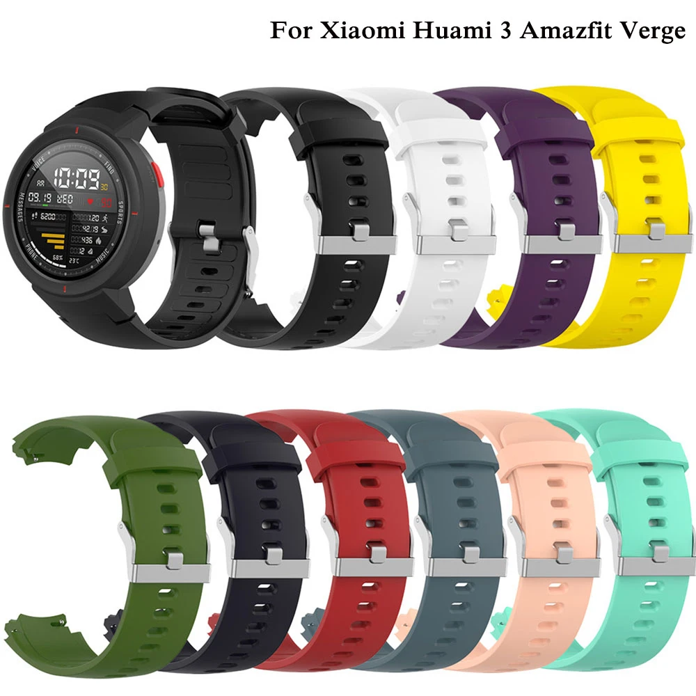 

Soft Silicone Bracelet For Huami Amazfit Verge Lite Smart Watch Band Quick Release Belts For Xiaomi Amazfit Verge 3 Strap Correa