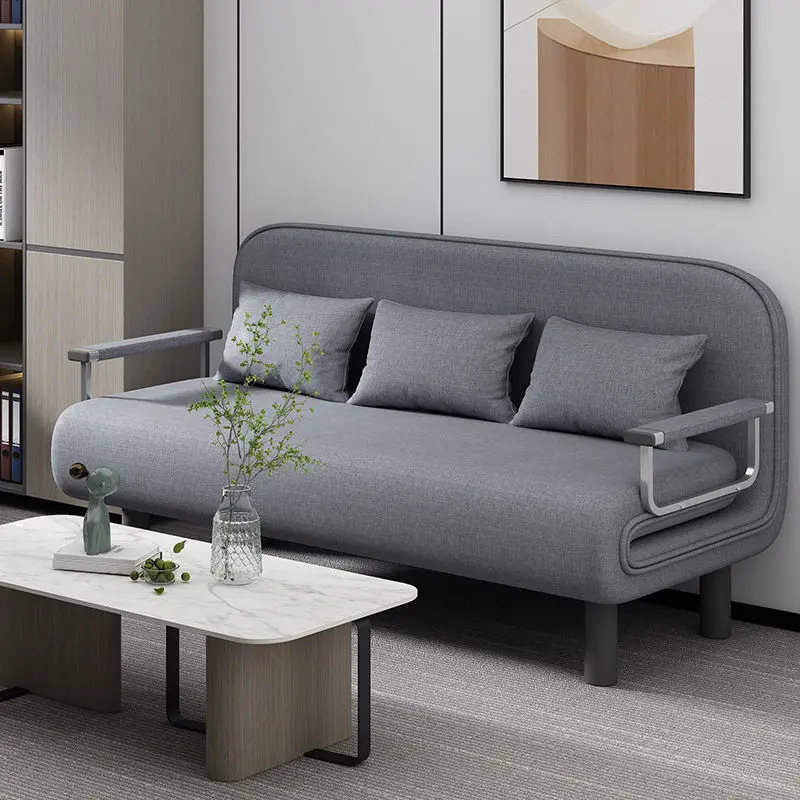 Sofa bed multifunctional dual-purpose fabric sofa foldable small apartment living room office lunch break nap single bed