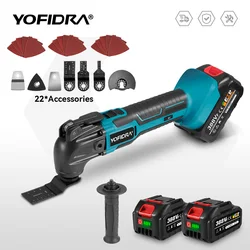 Herramienta múltiple oscilante inalámbrica, nivel 6, herramienta de carpintería de vibración, recortadora eléctrica de decoración para batería Makita de 18v, 20000PM