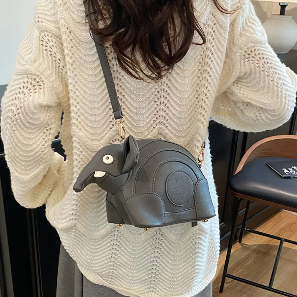 

2025New Elephant Shape Shoulder Crossbody Bags For Women Fashionable Tote Bags Ladies Pu Leather Travel Commuter Handbags