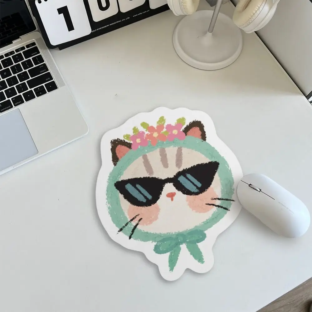 Creative Cute Cat Cute Mouse Pad Anti-slip Thickened Cartoon Mouse Mat Comfortable Natural Rubber Girls Mousepad Universal