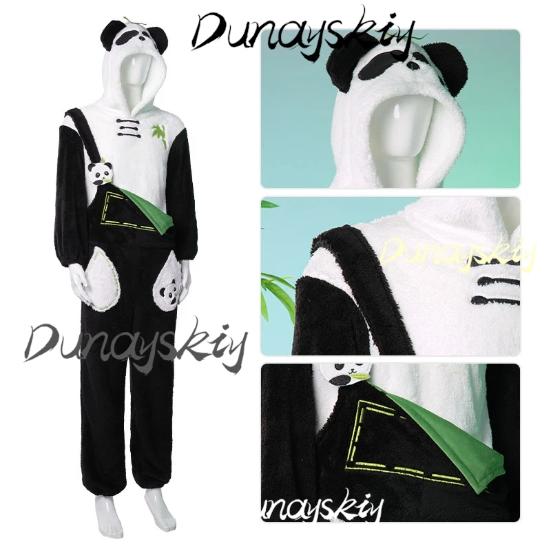Anime Love Sylus Panda pijamas de felpa Cosplay disfraces de espacio profundo Cos trajes para mujer hombre fiesta de Navidad personalizado