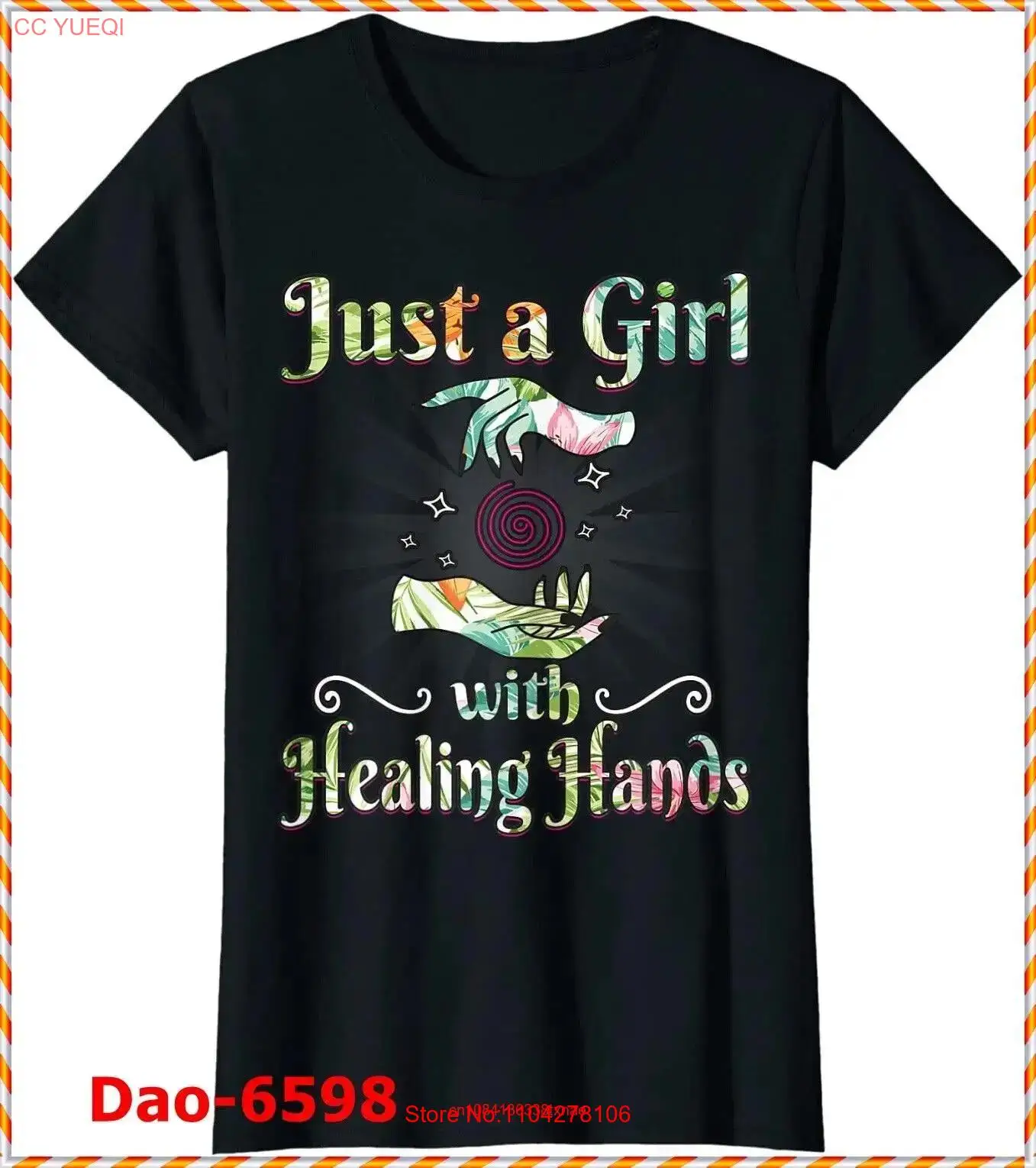 Womens Massage TherapisT T Shirt Just a Girl with Healing Hands long or short sleeves