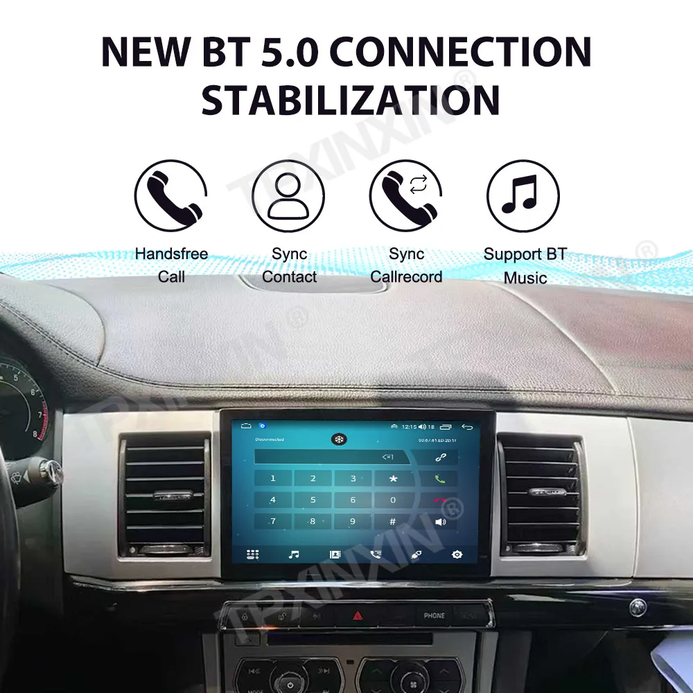 Android Multimedia For Jaguar XF 2008-2015 GPS Navigation Car Radio With BT Wifi  Carplay Mirror Link Smart HD Screen Head Unit