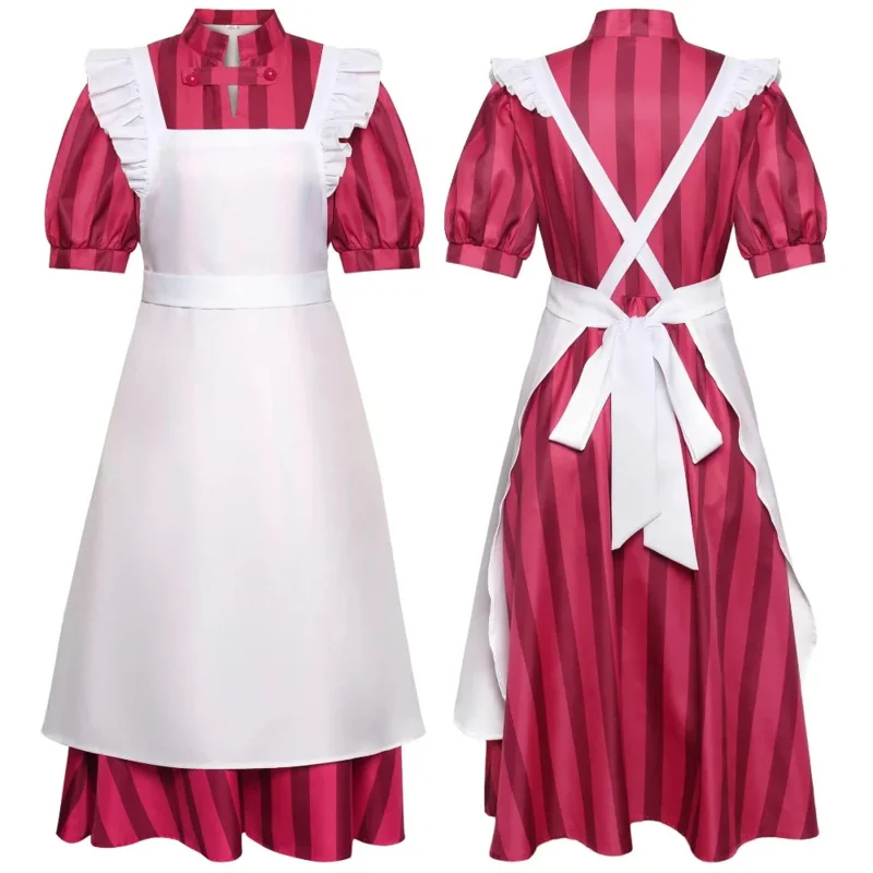 Animation Movie The Boy and The Heron Kiriko Cosplay Costume Women Maid Dress Full Set Kiriko Role Play Apron Dress Halloween