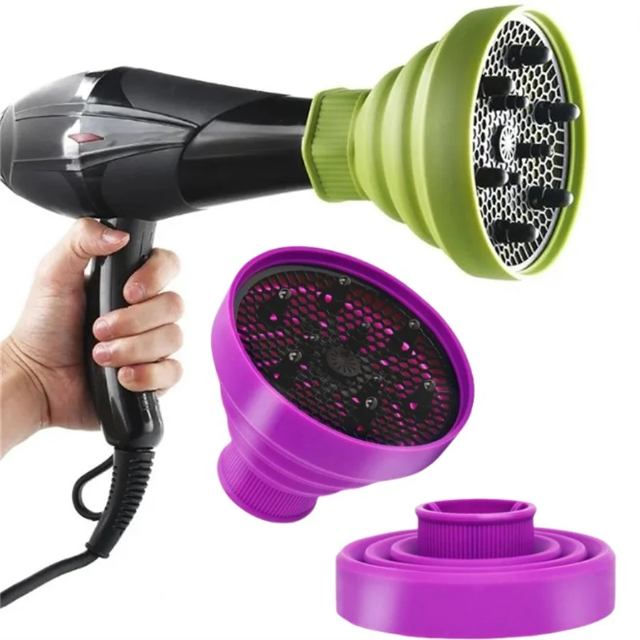 Universal Silicone Hairdryer Diffuser Cover Adjustable Temperature Resistant Dispersing Drying Hair Dryer Salon Tool