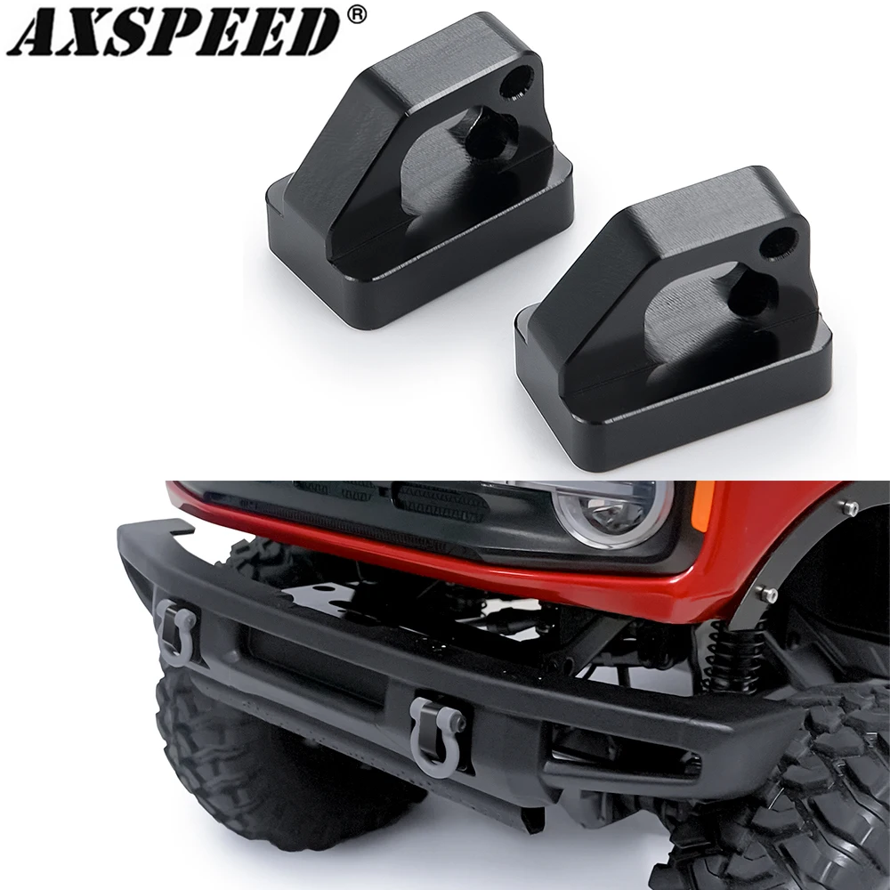 AXSPEED Aluminum Alloy Front Bumper Tow Trailer Hook for 1/10 TRX4 Bronco RC Crawler Car Upgrades Parts