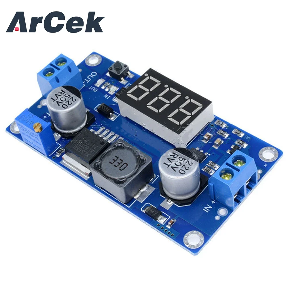 DC-DC 4.5-32V To 5V-52V XL6009 Boost Step-up Module + LED Voltmeter DC-DC Boost Module with Adjustable Voltage Meter Display