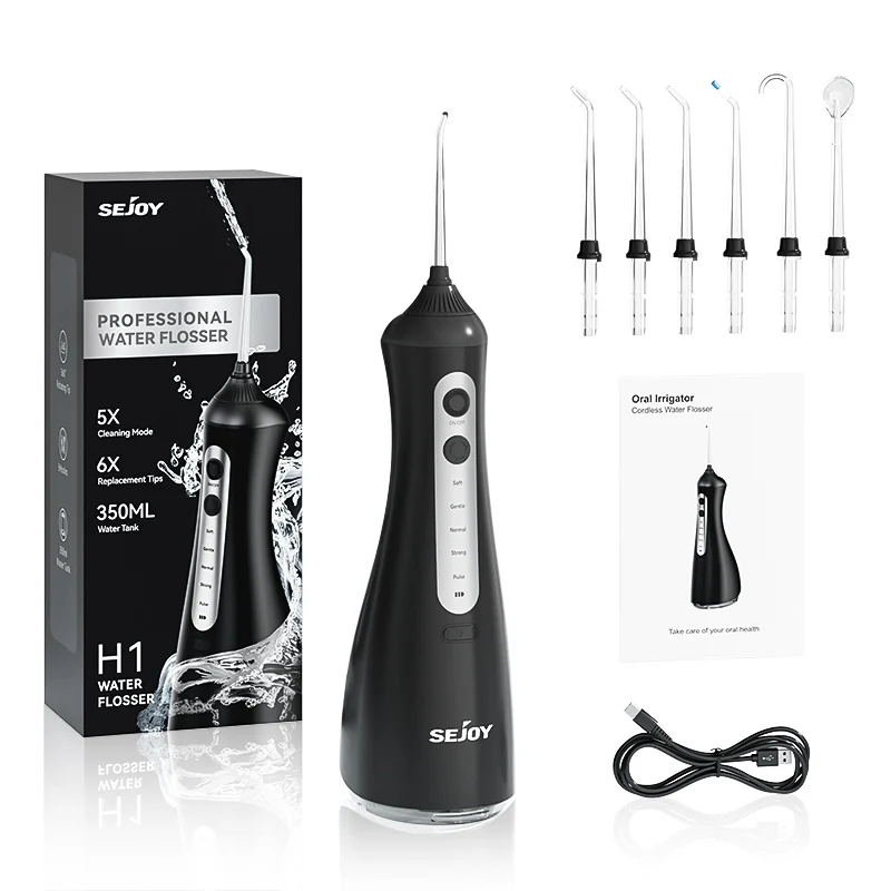 Sejoy Water Flosser Teeth Picks 6 Jets 6 Modes Portable Cordless Water Floss for Teeth Cleaner  Oral Picks