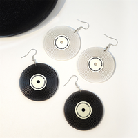 Vinyl Earrings,Phonograph Record Earrings,Disc Earrings,Acrylic Earrings,Retro Disc Earrings,DJ Gift,Hip Hop Music Earring