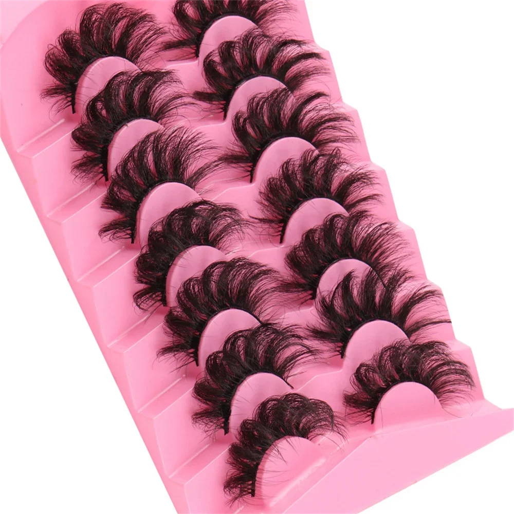 7 Paar 3D-Nerzwimpern, russisches Volumen, flauschige, natürliche falsche Wimpern, dicke, dramatische Nerzwimpern – Detail 4