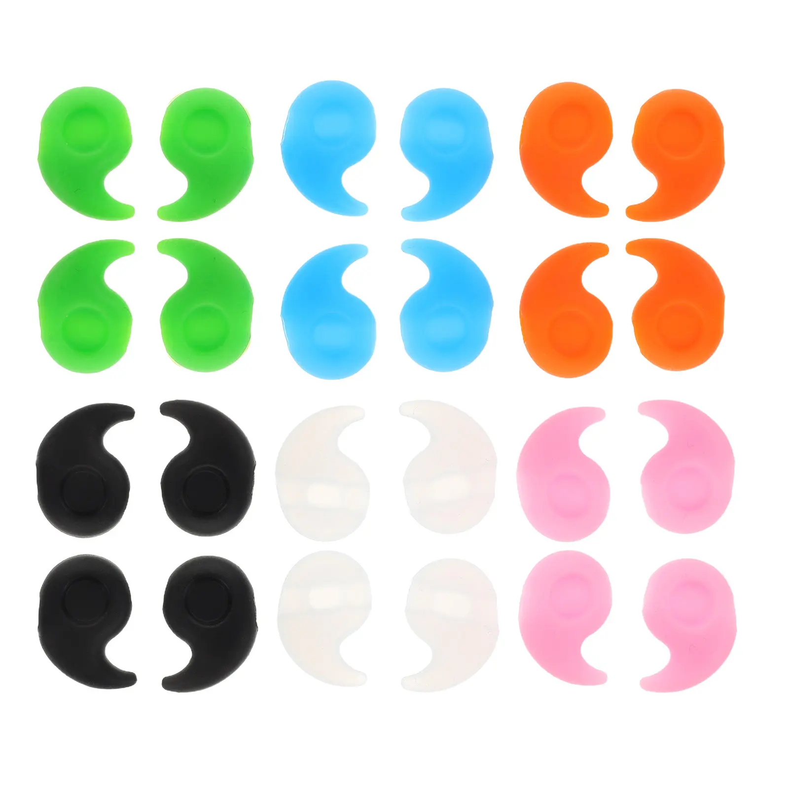12Pairs Silicone Glasses Anti-Slip Ear Hooks Comfortable Lightweight Ergonomic Temple Grips for Men Women Eyeglass