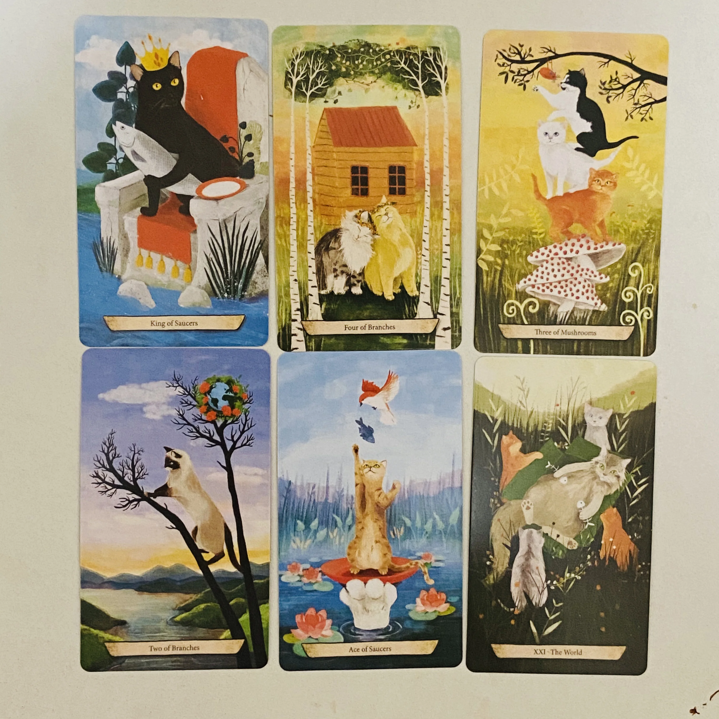 Enchanted Forest Felines Tarot Cards 78Pcs The Power of Cat-omancy Cute Kitten Tarot Cards for Cat Lovers