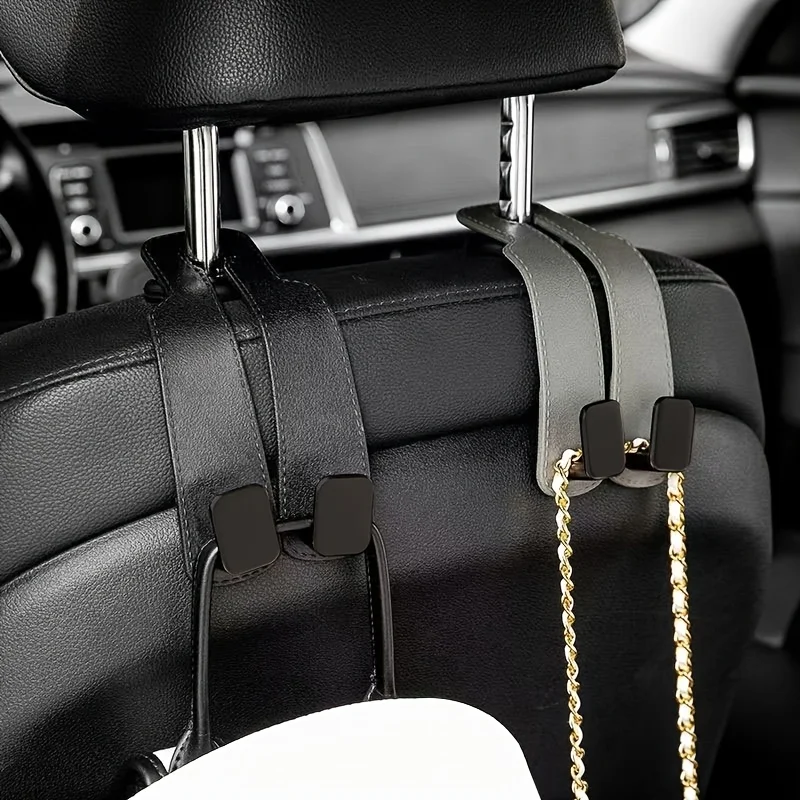 Multifunktionale Auto-Kopfstützenhaken Langlebiger Fahrzeug-Rücksitzhaken zur Organisation und Befestigung von Taschen, Geldbörsen und persönlichen Gegenständen – Detail 3