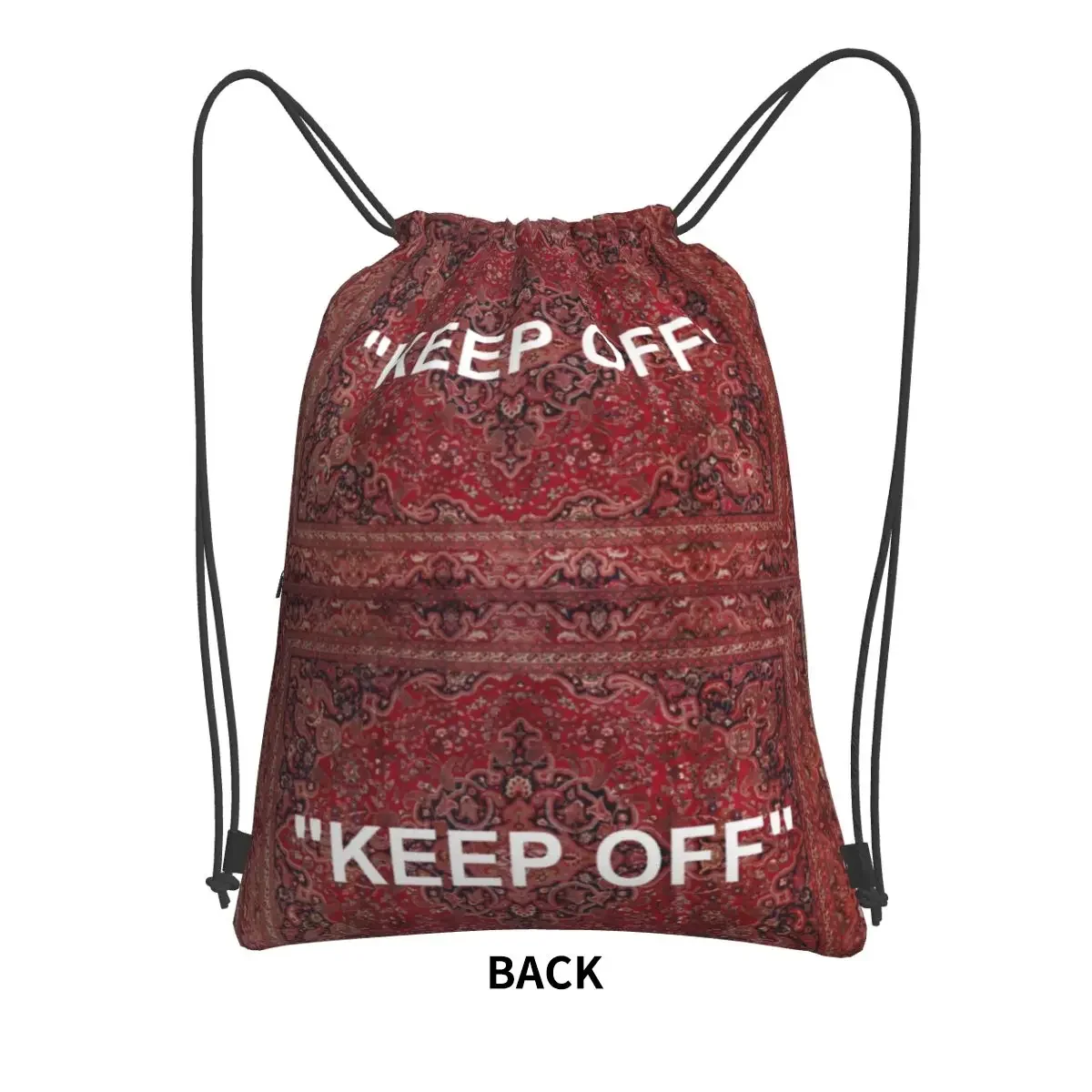 KEEP OFF Antique Orian Rug Backpacks Drawstring Bag Multi-function Drawstring Bundle Pocket Shoes Bags For School Students