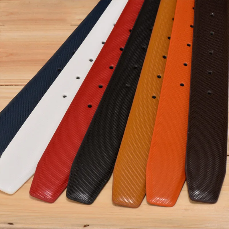 Genuine Leather Belt for Men Smooth Bule Waist Belt Boys Youth Adult 3.3cm Wide No Head Pattern Belt Faion Accory