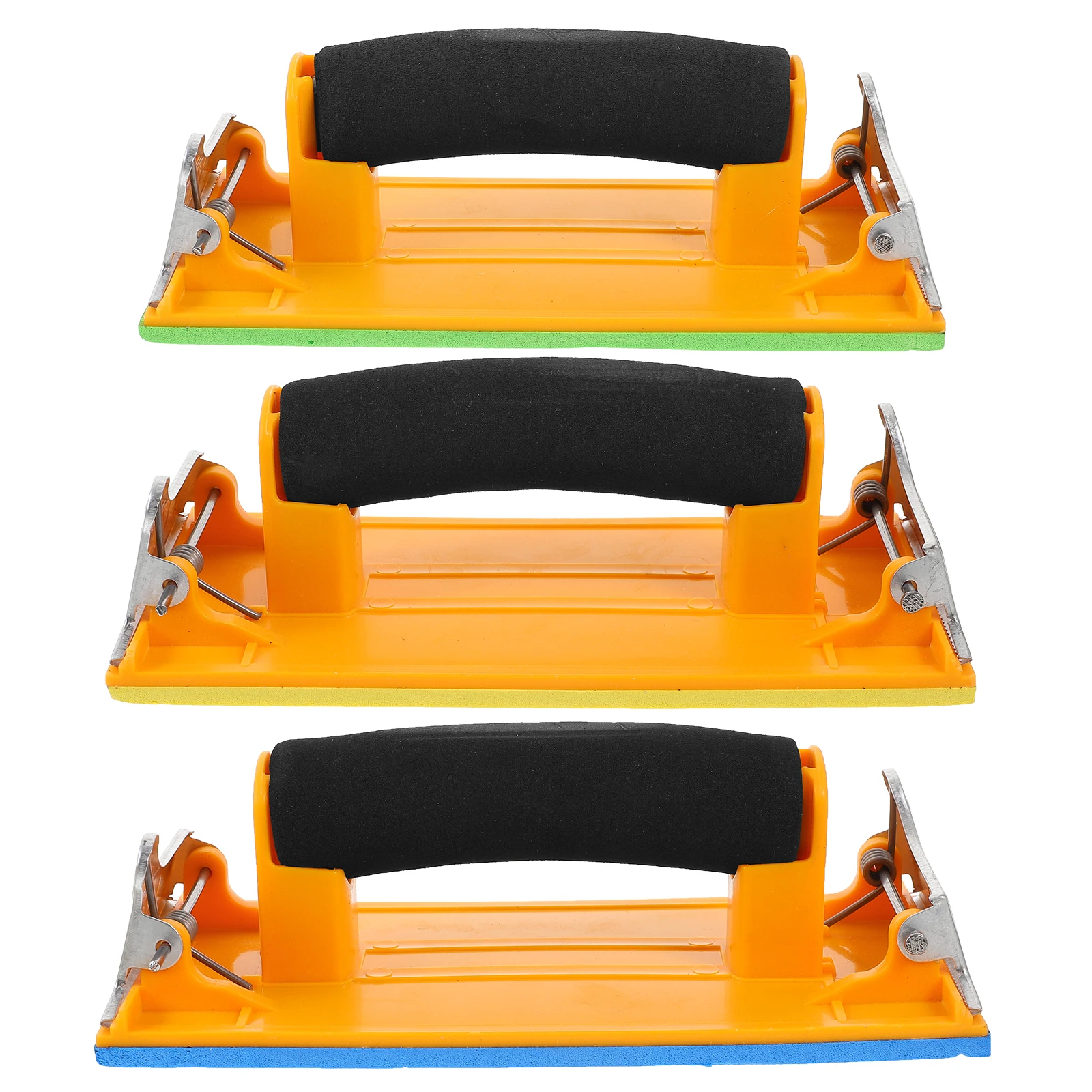 

3pcs Sandpaper Holder Sponge Handle Manual Sanding Block Plastic Device Woodworking Grinding Tool Polishing Aid
