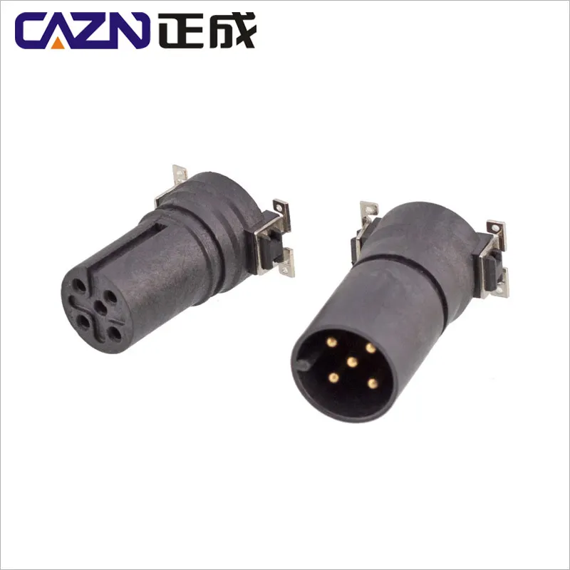 M12 SMD Field Device Connectors Surface Mount Male Female 2 3 4 5 6 8 12 17 Pins Straight Flush Type Socket