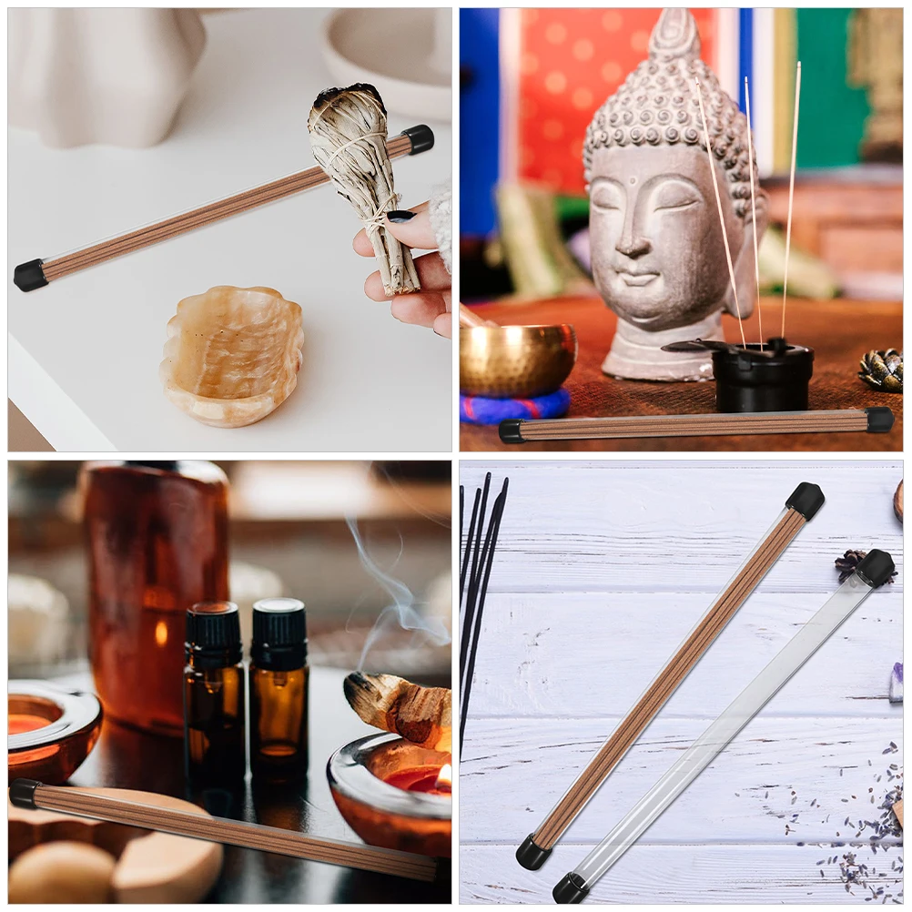 

12pcs Hard Plastic Lab Portable Incense Stick Container Tubes Agarwood Incense Stick Tube 230X12mm Portable Storage Container