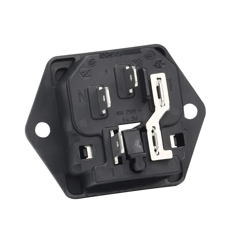 Swiss Import Schuko 6200 Series 2300 Power Socket Tail Socket with Fuse Holder