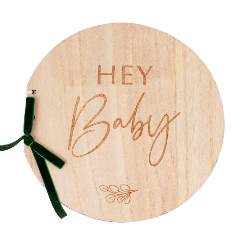 

Гостевая книга Hey Baby Wood Baby Shower, подарок для будущей матери