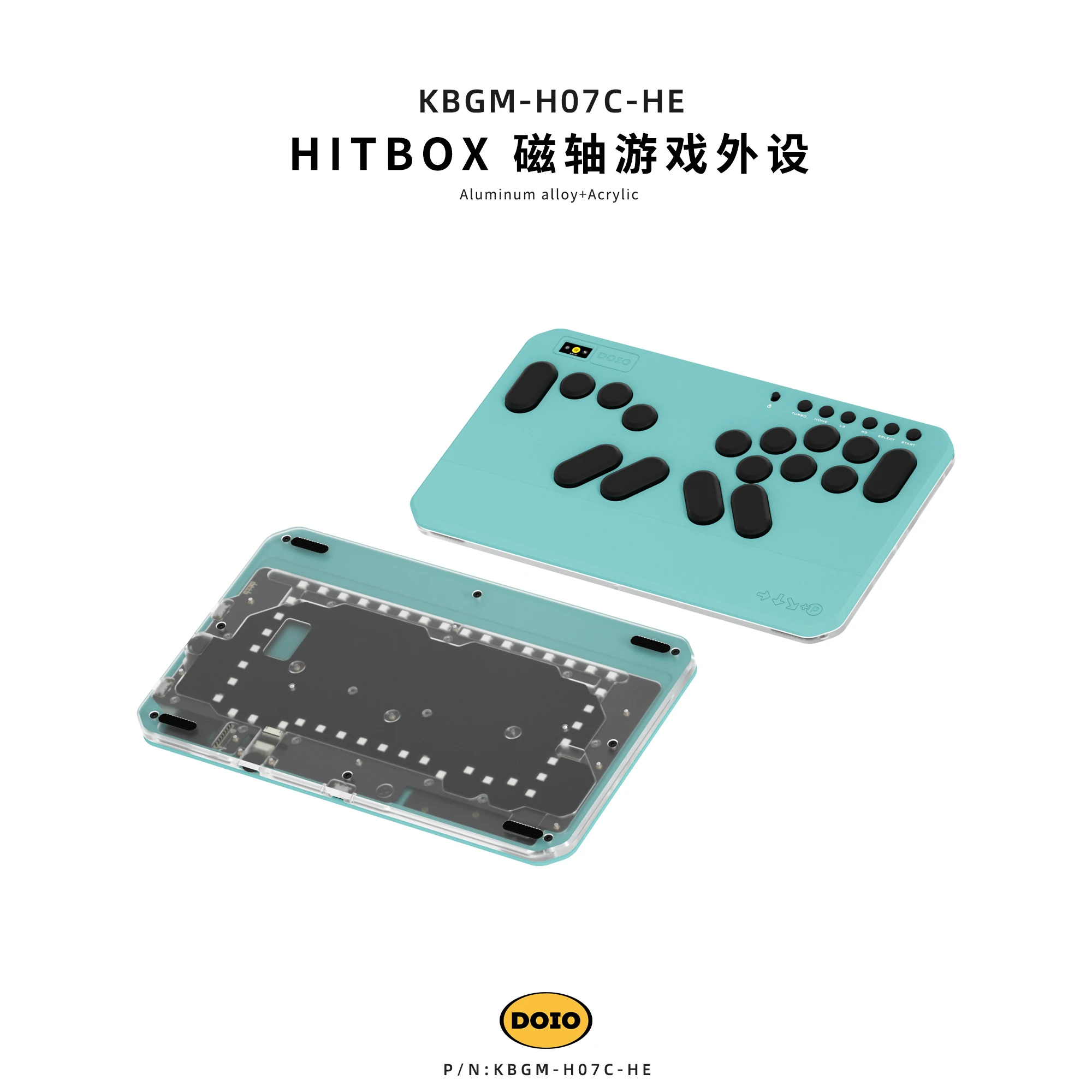 DOIO HITBOX KBGM-H02 Keyboard Sakelar Magnetik Baru Keypad Permainan Ergonomi PBT Aloi Aluminium Mendukung PS4 PS5 Switch PC Steam