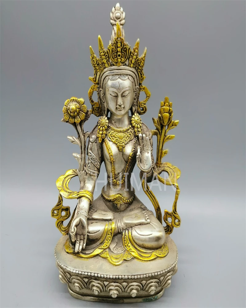 

Collect China Fine Workmanship Cupronickel Gilding Sculpture Guanyin Buddha Metal Crafts Home Decoration#4