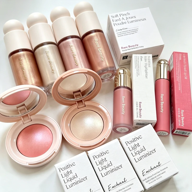 Rare Beauty Light Silky Touch Highlighter Soft Pinch Liquid Blush Positive Light Lqiuid Luminizer Stay Vulnerable Melting Blush