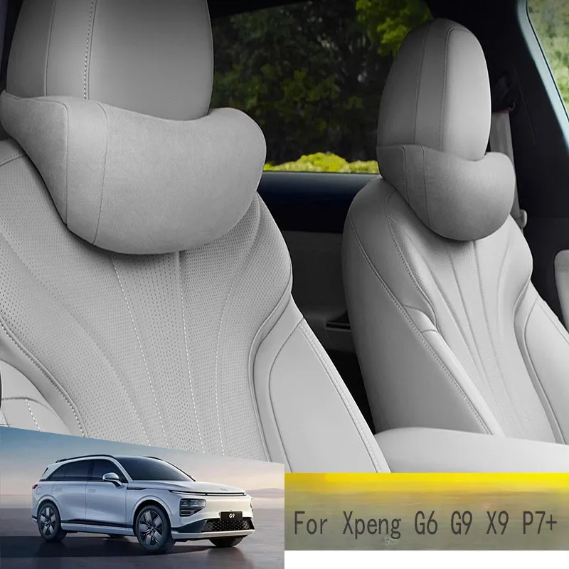 

For Xpeng G6 G9 X9 P7+ Back Row Headrest Lumbar Pillow Modify Original Car Color Support Car Interior Automotive Accessories