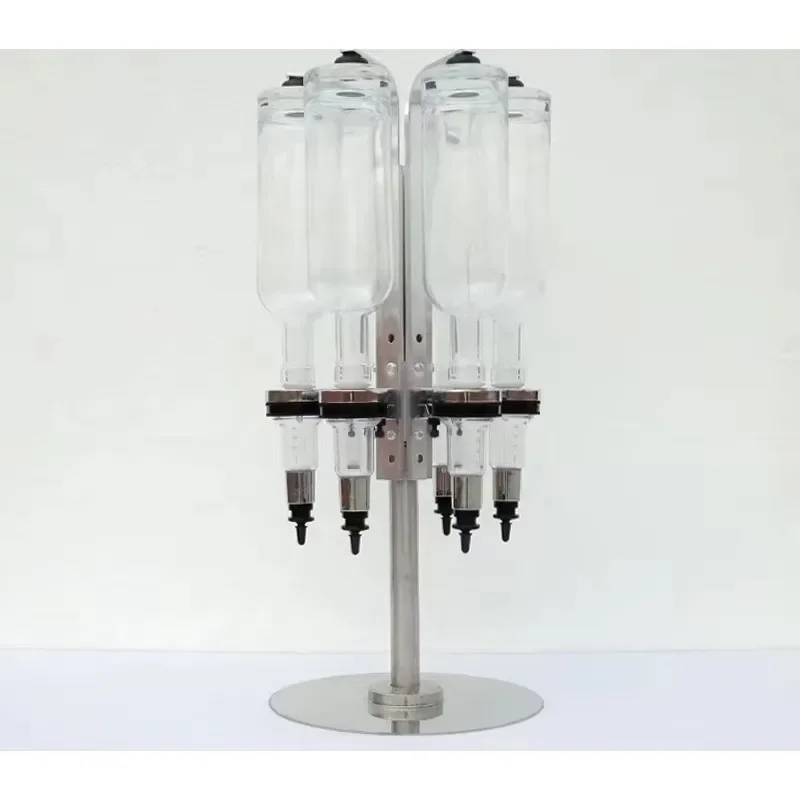 Perfume Display Rack with 6 Pump Head Distributor 6 Bottles Perfume Dispenser 375/500 ml Perfume Filling Machine