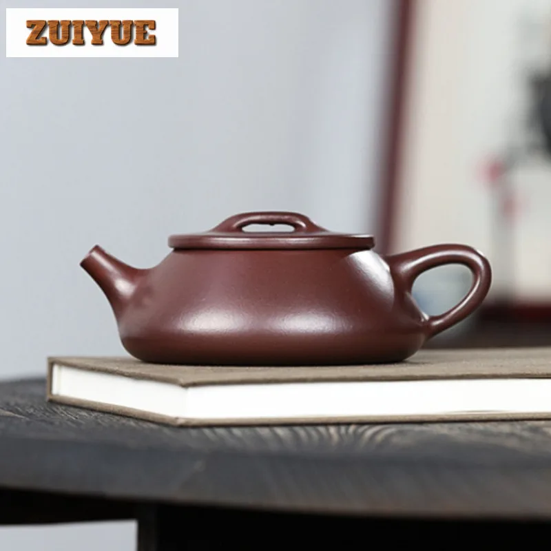 230ml Ancient Yixing Purple Clay Teapots Handmade Phoenix Roar Stone Scoop Pot Raw Ore Stone Red Mud Kettle Zisha Teaset For Tea