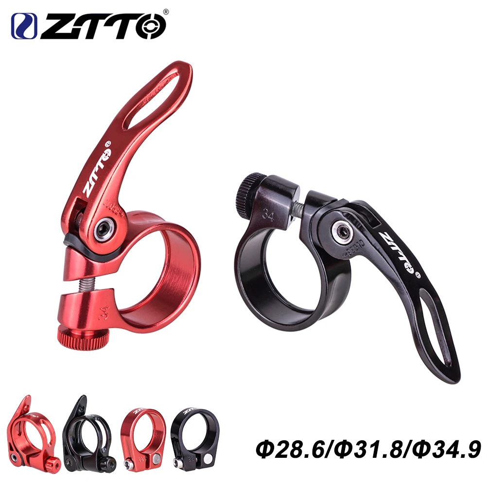 ZTTO Bicycle Seatpost Clamp 28.6/31.8/34.9mm MTB Road Bike Seat Tube Clip Quick Release Seat Tube Clamp Bike Saddle Seat Clamp