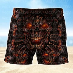 Skull Neither Hear Nor See Mens Boardshorts, Skull Lover Men's Swim Trunks, Skull Lover Hawaiian Shorts for Men