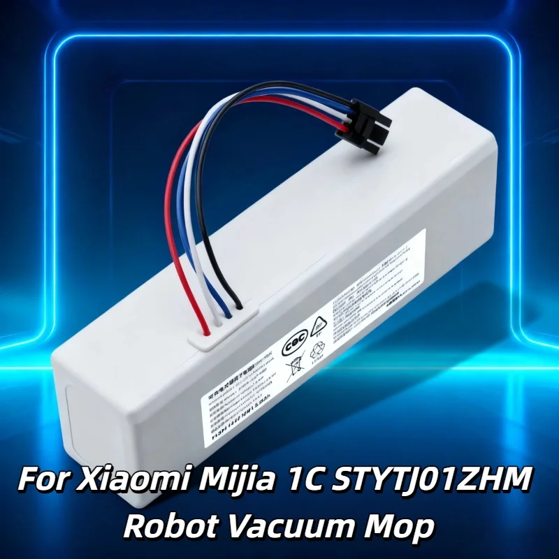 

New 14.4V 6500mAh P1904-4S2P-MM Battery –For Xiaomi Mijia 1C STYTJ01ZHM Robot Vacuum Mop, Durable Reliable Replacement Accessory